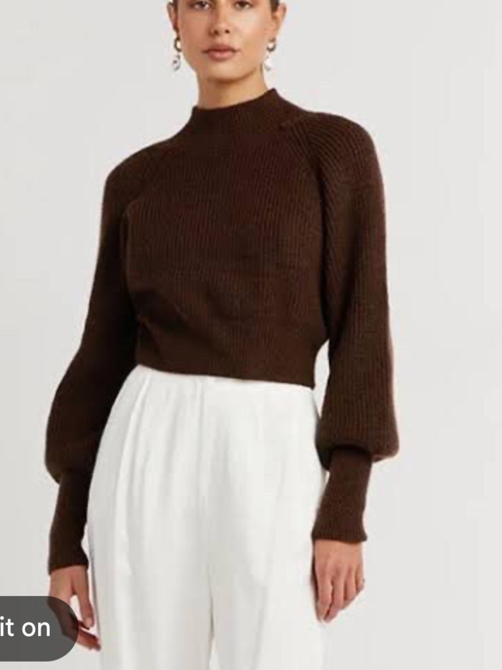 Dissh aida choc jumper on / Brown Turtleneck Sweater Size 8